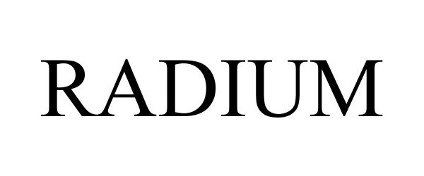 Trademark Logo RADIUM