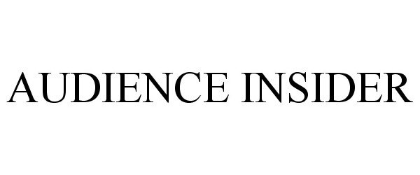 Trademark Logo AUDIENCE INSIDER