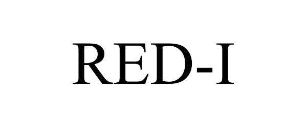 Trademark Logo RED-I