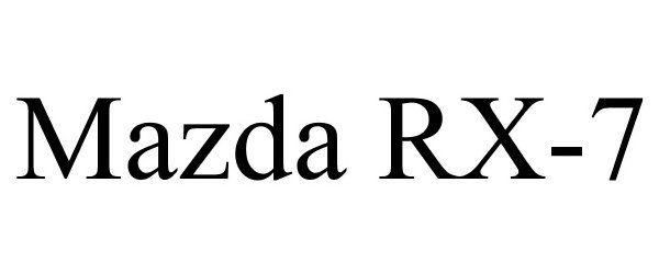 Trademark Logo MAZDA RX-7