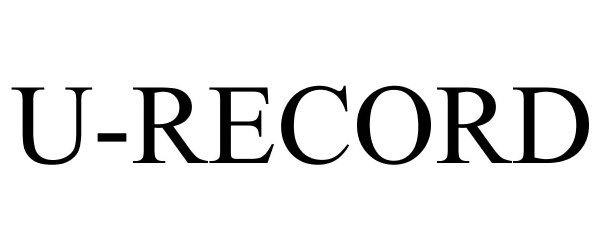 Trademark Logo U-RECORD