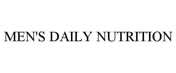 MEN'S DAILY NUTRITION