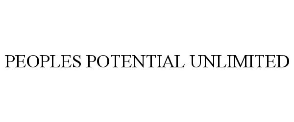 Trademark Logo PEOPLES POTENTIAL UNLIMITED