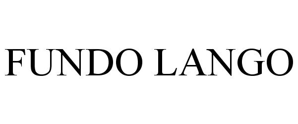 Trademark Logo FUNDO LANGO