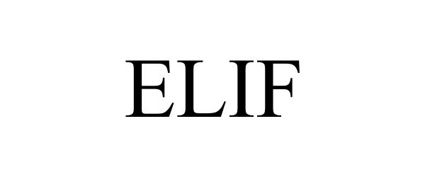 Trademark Logo ELIF