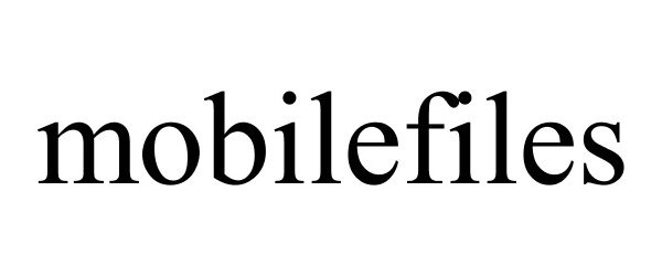 Trademark Logo MOBILEFILES