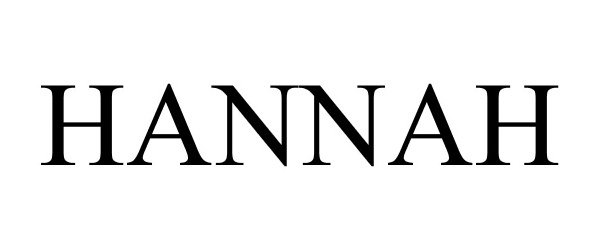 Trademark Logo HANNAH