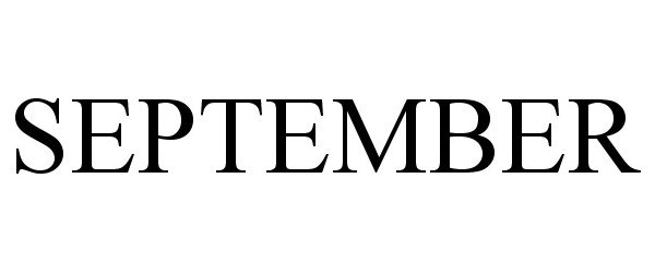 Trademark Logo SEPTEMBER