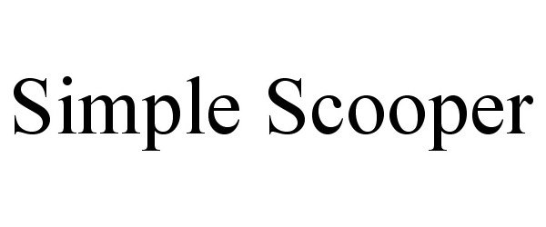 Trademark Logo SIMPLE SCOOPER