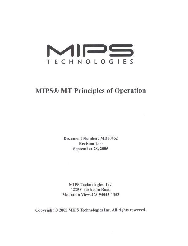 MIPS TECHNOLOGIES