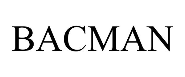 Trademark Logo BACMAN