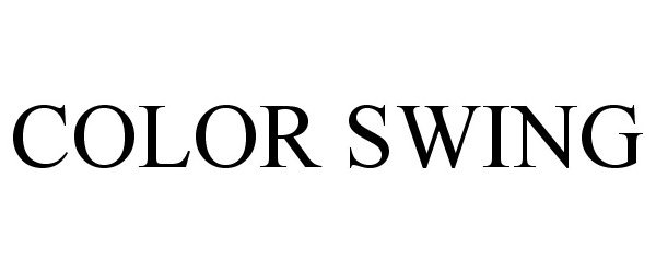 Trademark Logo COLOR SWING