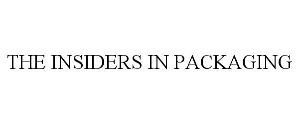 Trademark Logo THE INSIDERS IN PACKAGING