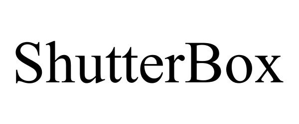 Trademark Logo SHUTTERBOX