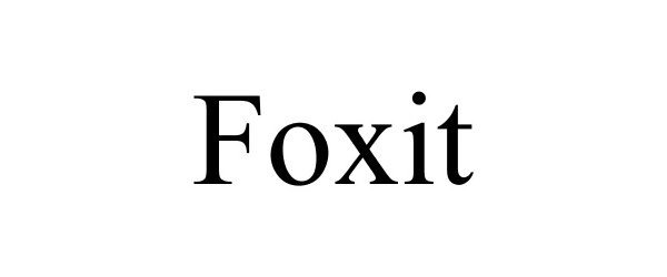 Trademark Logo FOXIT