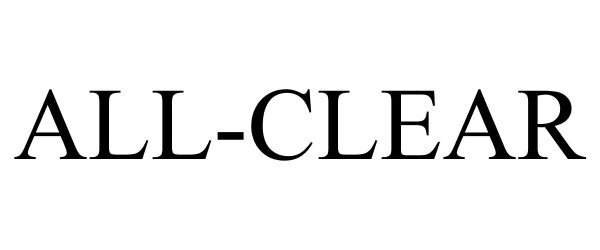 Trademark Logo ALL-CLEAR