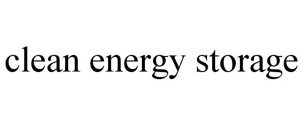 Trademark Logo CLEAN ENERGY STORAGE