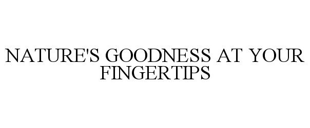 Trademark Logo NATURE'S GOODNESS AT YOUR FINGERTIPS