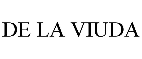 Trademark Logo DE LA VIUDA