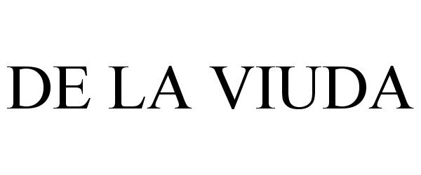  DE LA VIUDA