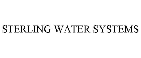  STERLING WATER SYSTEMS