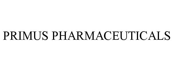  PRIMUS PHARMACEUTICALS