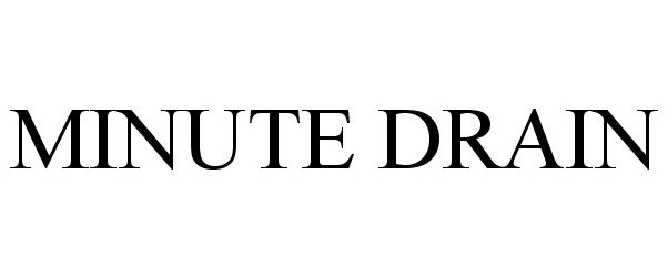 Trademark Logo MINUTE DRAIN