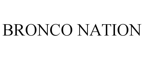 Trademark Logo BRONCO NATION