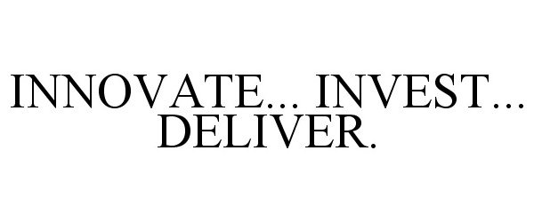 Trademark Logo INNOVATE... INVEST... DELIVER.