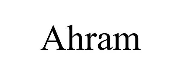 Trademark Logo AHRAM