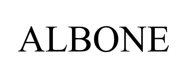Trademark Logo ALBONE
