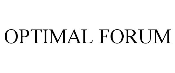 Trademark Logo OPTIMAL FORUM