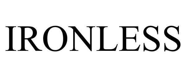 Trademark Logo IRONLESS