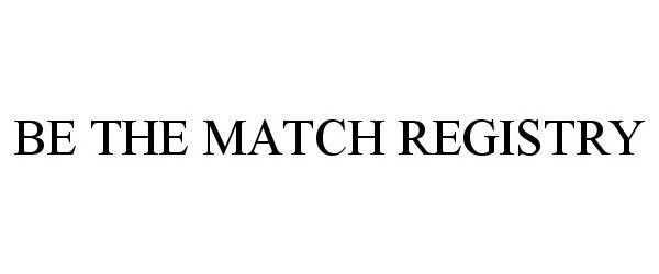  BE THE MATCH REGISTRY
