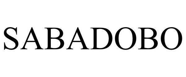 Trademark Logo SABADOBO