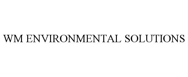  WM ENVIRONMENTAL SOLUTIONS