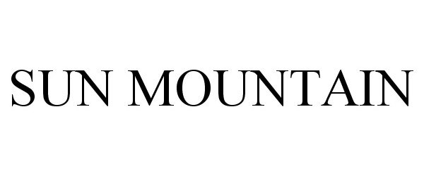 Trademark Logo SUN MOUNTAIN
