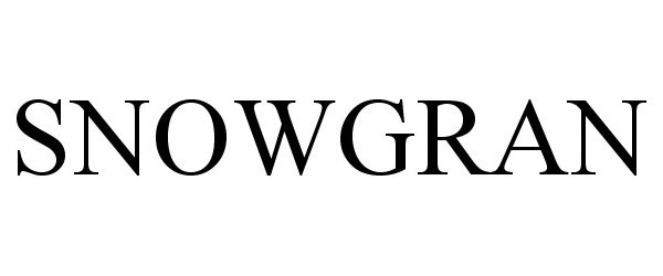 Trademark Logo SNOWGRAN