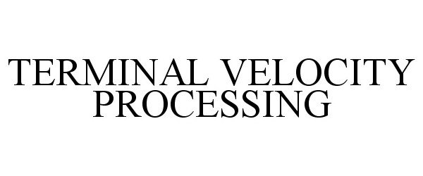 Trademark Logo TERMINAL VELOCITY PROCESSING