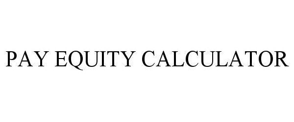  PAY EQUITY CALCULATOR