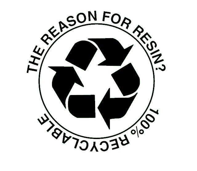 Trademark Logo THE REASON FOR RESIN? 100% RECYCLABLE
