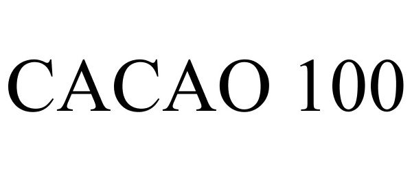 Trademark Logo CACAO 100