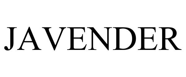 Trademark Logo JAVENDER