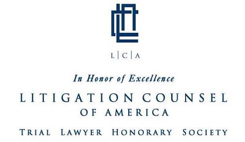 Trademark Logo LCA IN HONOR OF EXCELLENCE LITIGATION COUNSEL OF AMERICA TRIAL LAWYER HONORARY SOCIETY