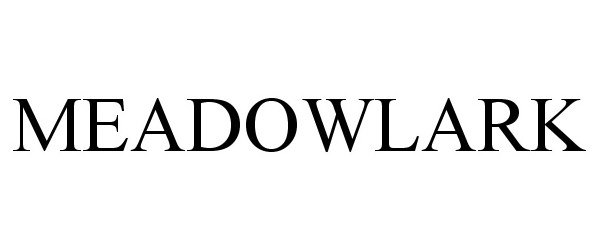 Trademark Logo MEADOWLARK