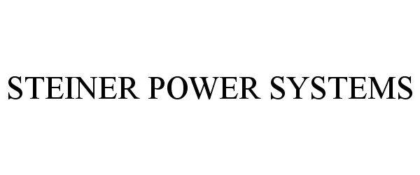  STEINER POWER SYSTEMS