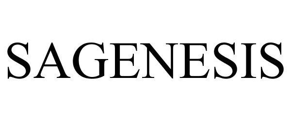 Trademark Logo SAGENESIS