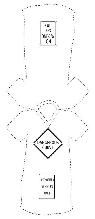  DANGEROUS CURVE AUTHORIZED VEHICLES ONLY NO PARKING ANY TIME