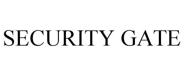 Trademark Logo SECURITY GATE