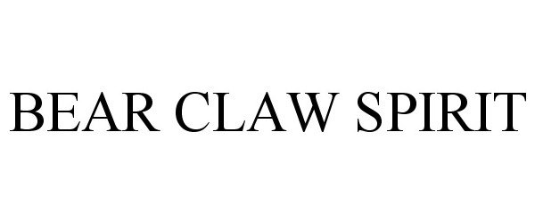 Trademark Logo BEAR CLAW SPIRIT